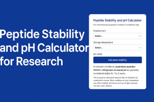 Peptide Stability and pH Calculator for Research